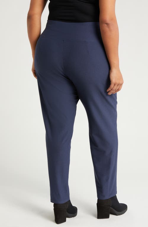 Eileen Fisher High Waist Slim Stretch Ankle Pants In Nocturne