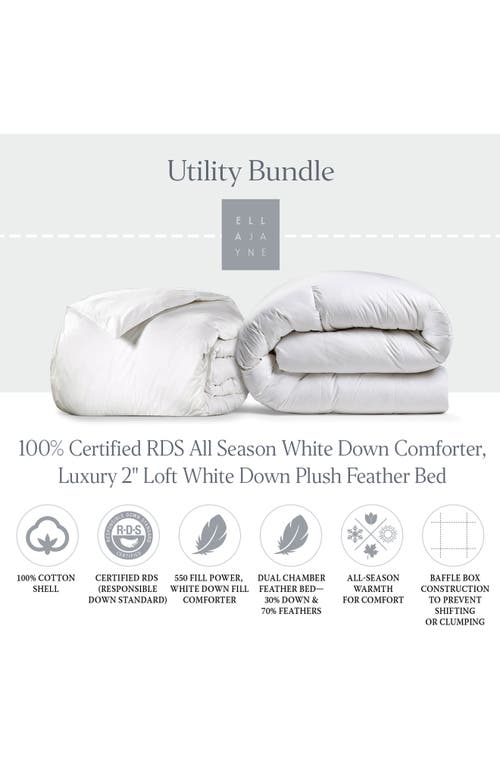 Shop Ella Jayne Home Luxurious All Season 550 Fill Power Down Comforter In White/white