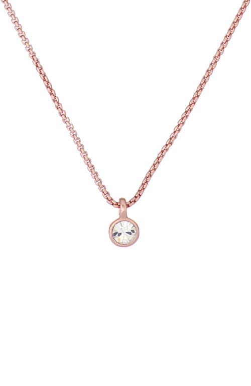Ted Baker London Sininaa Crystal Pendant Necklace in Rose Gold Tone Clear Crystal at Nordstrom