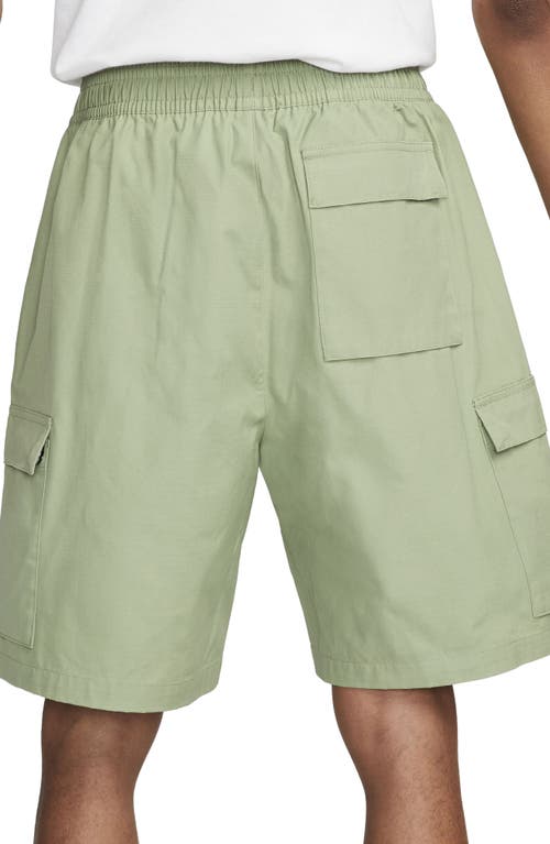 Shop Nike Club Cargo Shorts In Oil Green/white