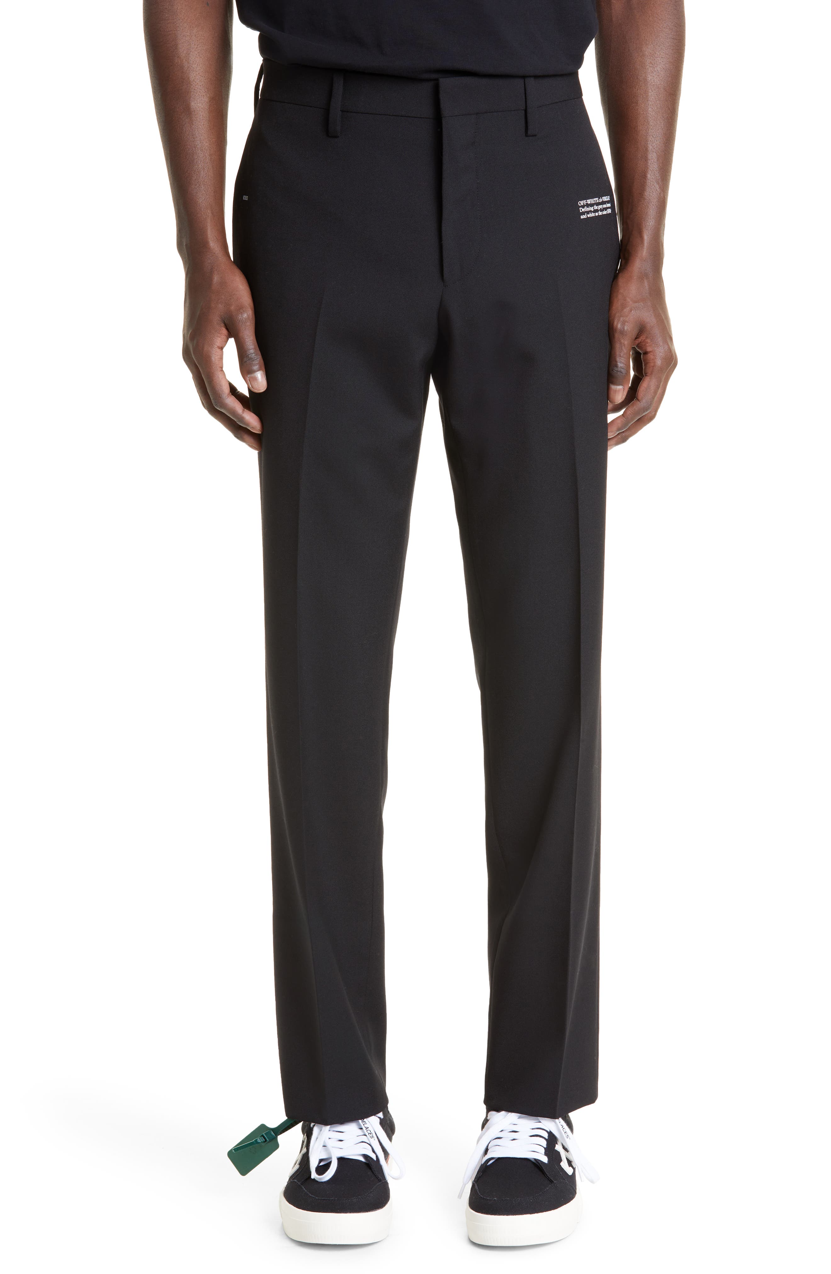 OFF-WHITE - Wool Skinny Trousers