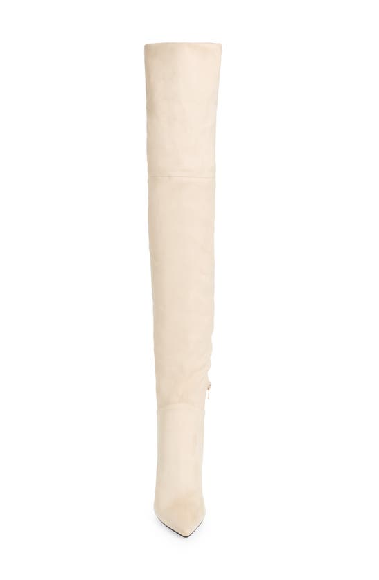 Jeffrey Campbell Pillar Over The Knee Boot In Ice Suede