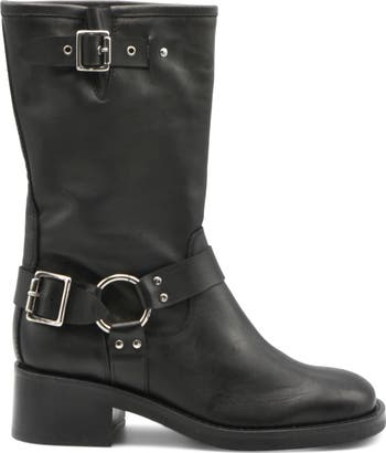 Charles by charles david triple clearance buckle lace up moto booties