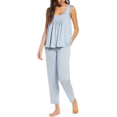 Papinelle Flutter Pleat Stretch Modal Pajamas, Blue