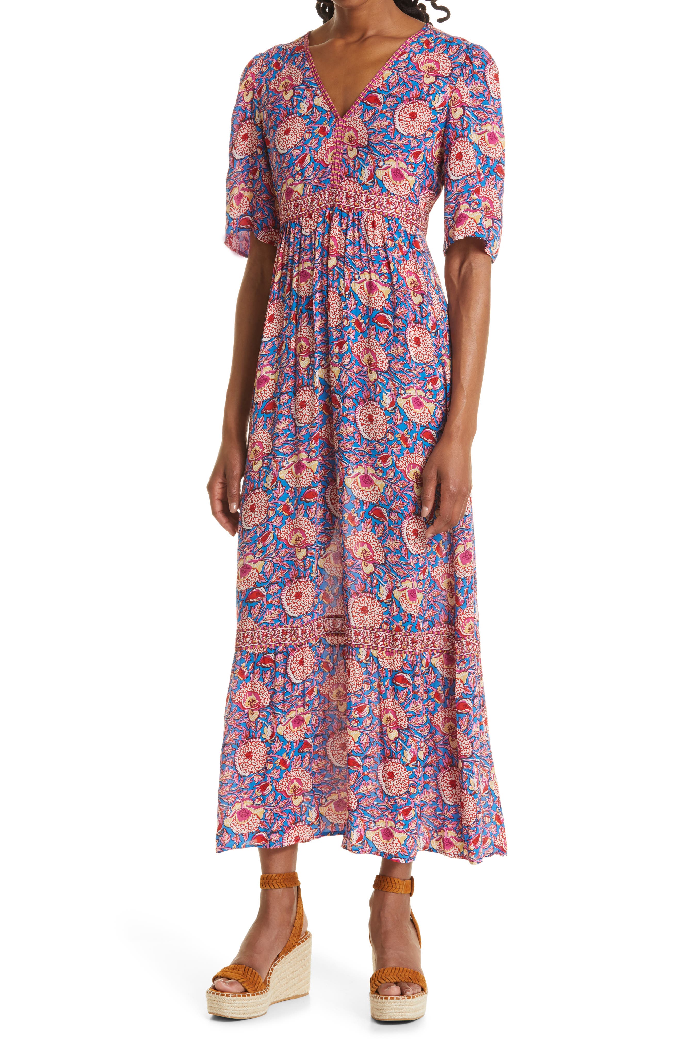ba\u0026sh Vally Floral Print Dress | Nordstrom