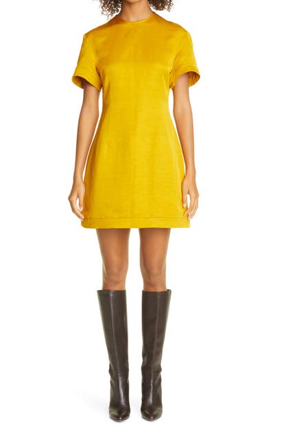 Click to view more detailed imagery on our partner's website Khaite The Marcia Washed Linen Dress In Marigold