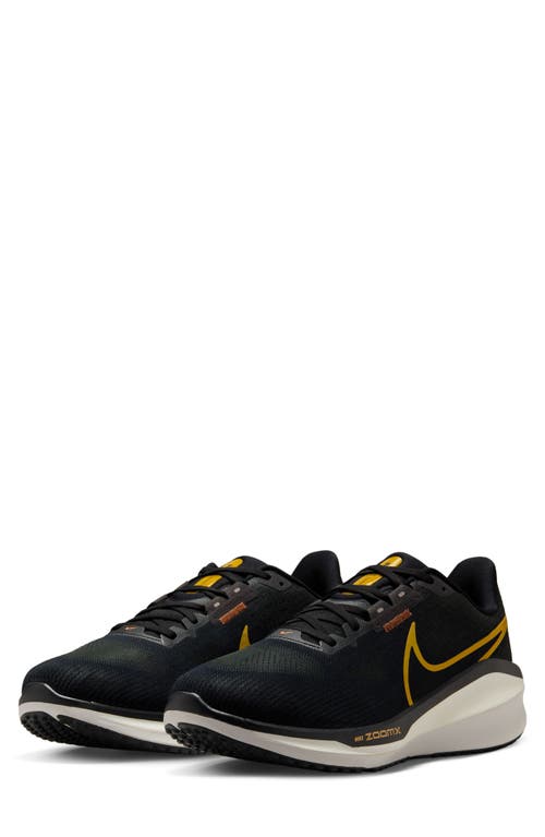 Nike Zoom Vomero 17 Road Running Shoe In Black/bronzine/amber Brown