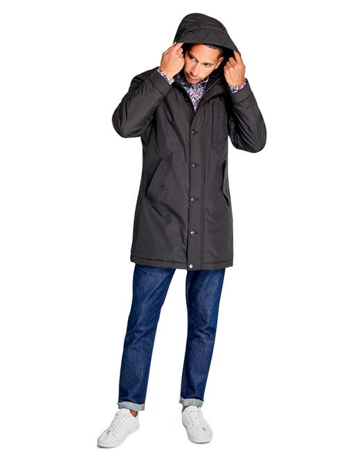 Brooklyn Brigade Solid Recycled Utility Parka In Black