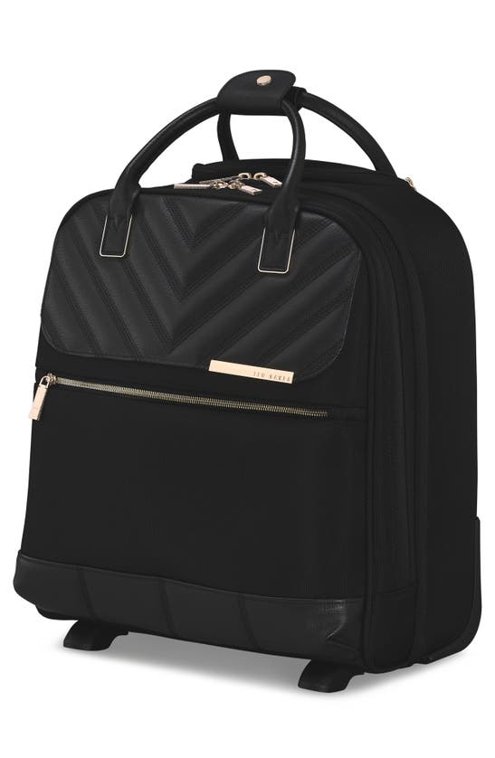 Ted Baker Albany Eco Business Trolley Two Wheel Carry On In Black