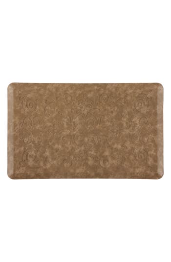 J&v Textiles J And V Textiles Anti-fatigue Embossed Floor Mat In Taupe
