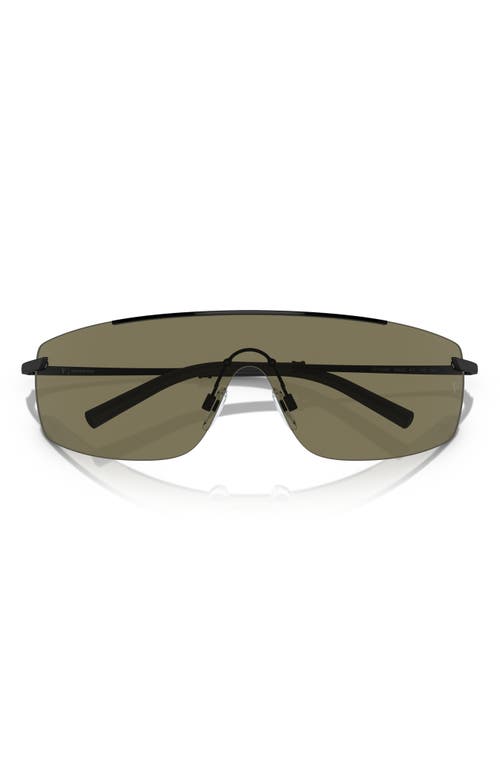 Oliver Peoples Roger Federer 138mm Rimless Shield Sunglasses in Matte Black at Nordstrom