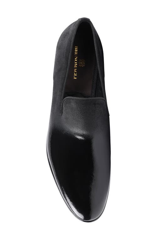 Bruno Magli Men's Monet Seude & Patent Leather Loafers In Black Suede