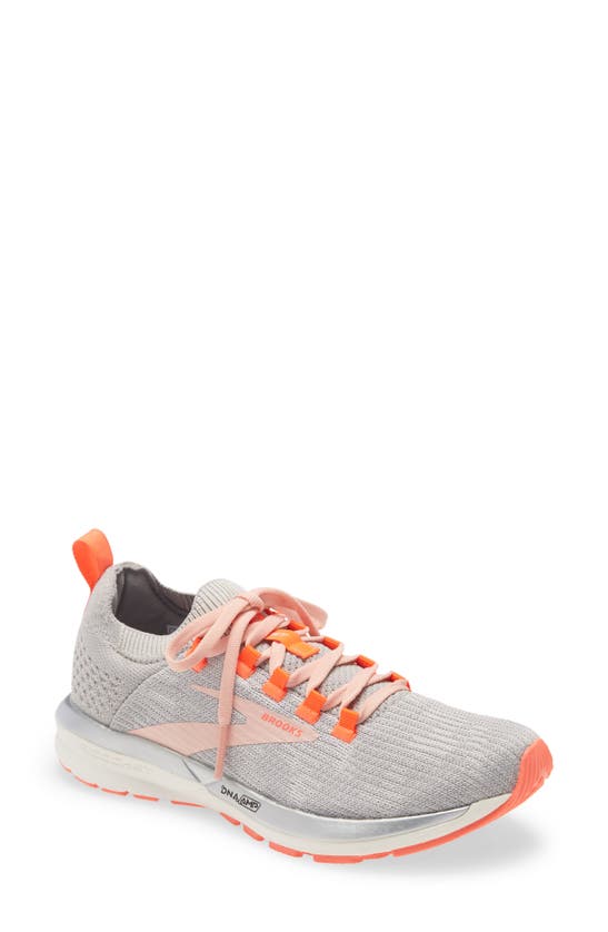 Brooks Ricochet 2 Running Shoe In Grey/ Alloy/ Coral Cloud