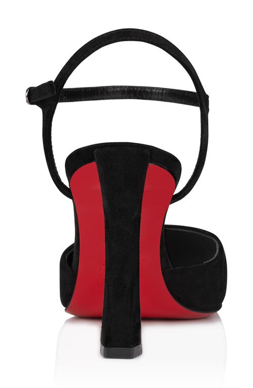 Christian Louboutin Condora Riviera Ankle Strap Pump In Black/lin Black
