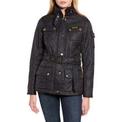 Barbour International Water Resistant Polarquilt Moto Jacket, US / 12 UK - Black