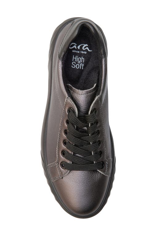 Ara Mikky Platform Sneaker In Anthracite/black