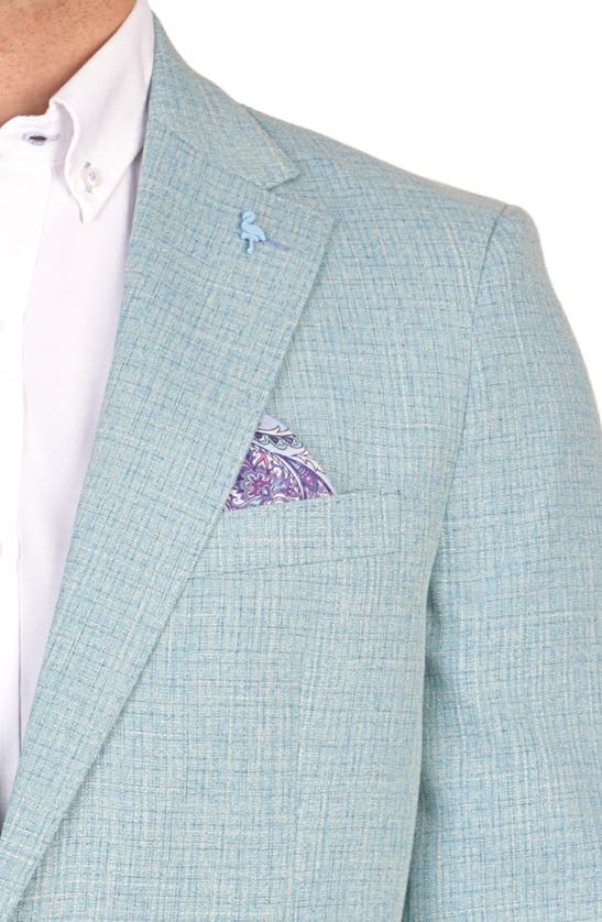 Tailorbyrd Broken Check Sport Coat In Seaglass