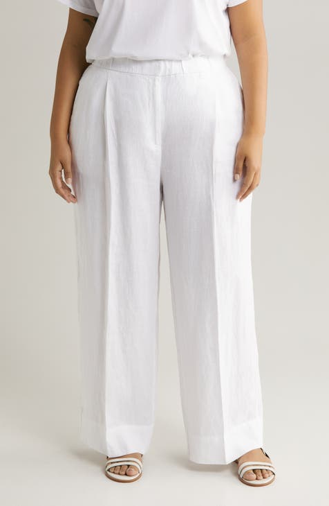 Plus Size Linen Pants Outfit with Nordstrom - Alexa Webb