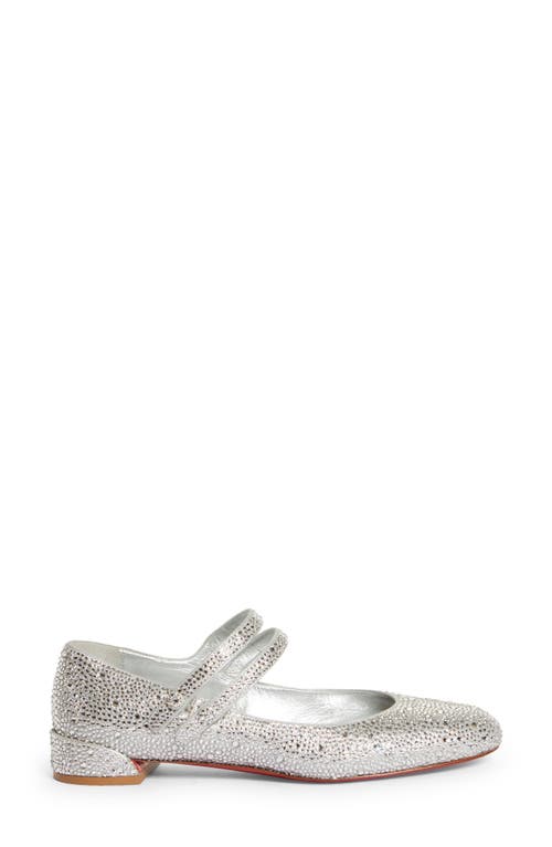 Shop Christian Louboutin Sweet Jane Crystal Embellished Pump In S352 Crystal/lin Silver