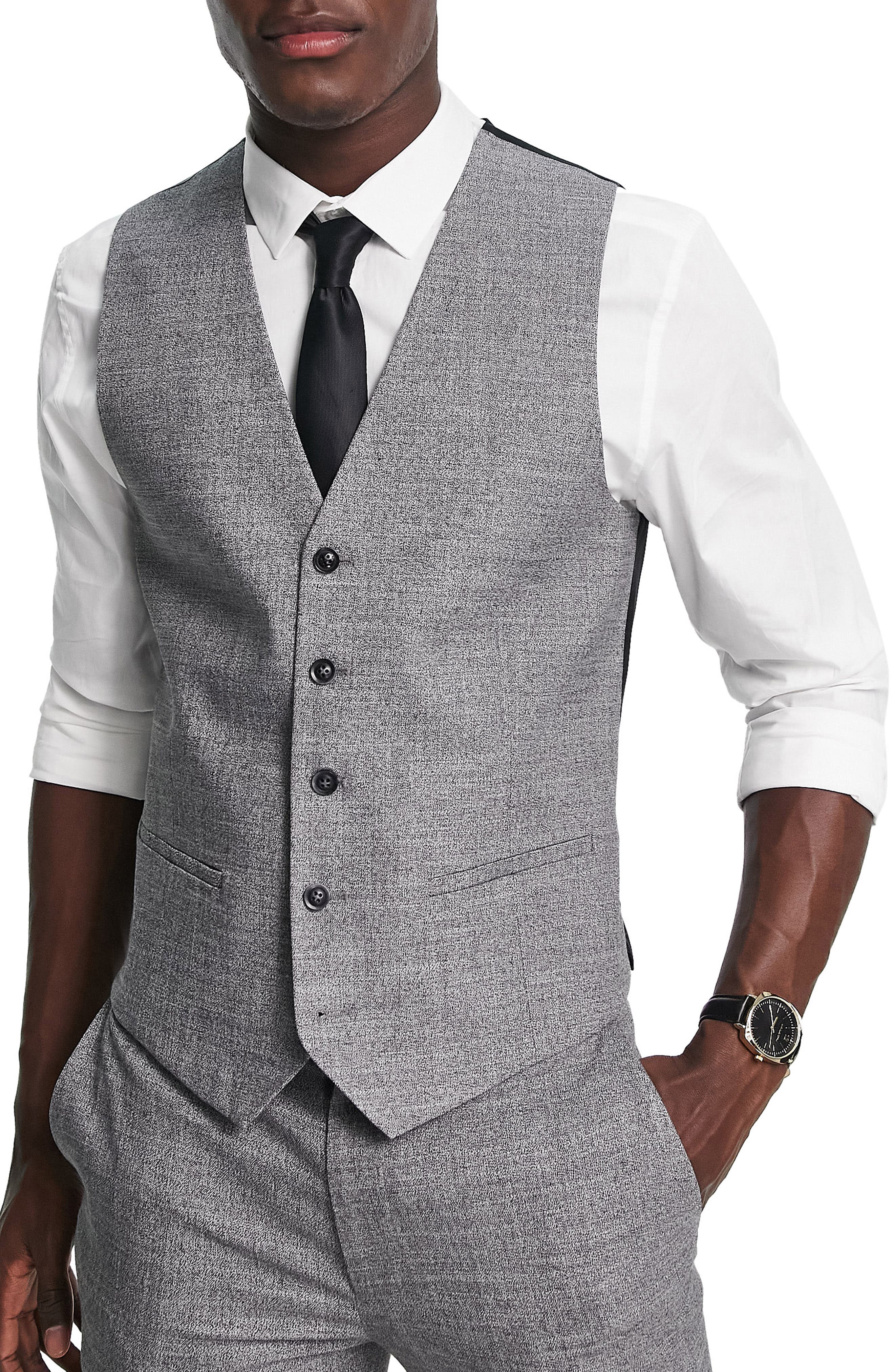 topman grey waistcoat