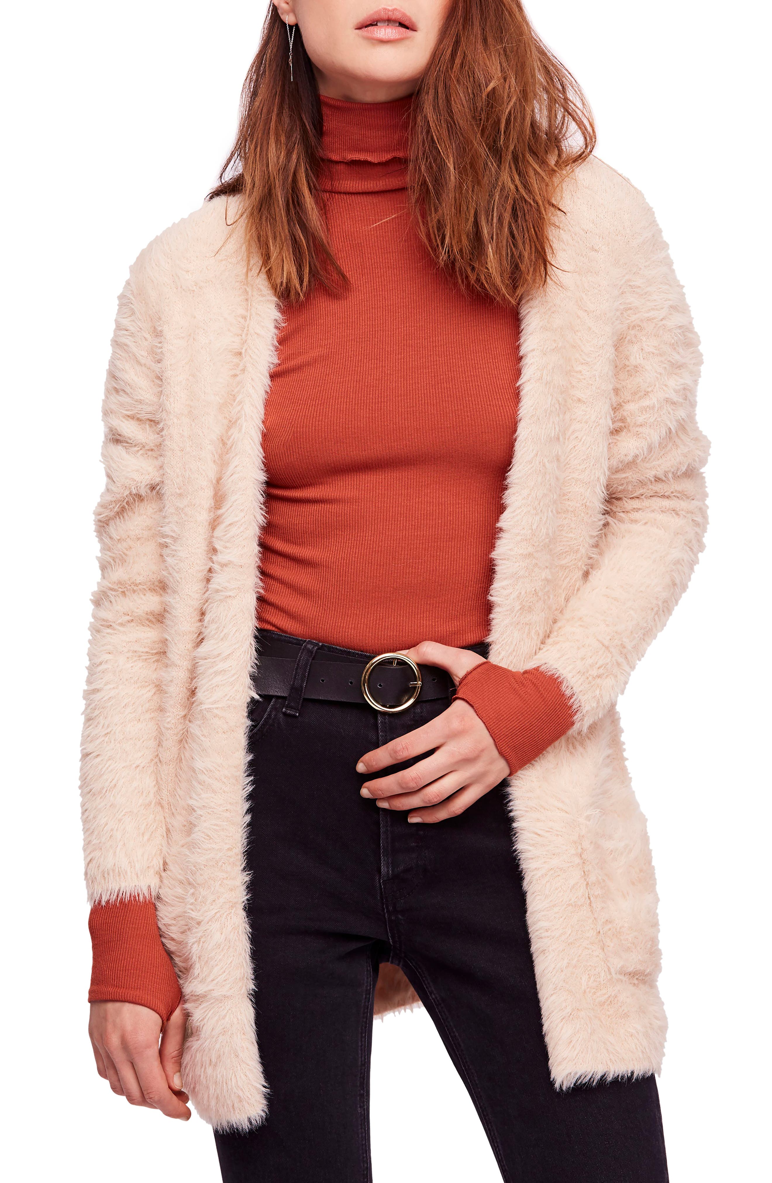 fur sleeve sweater