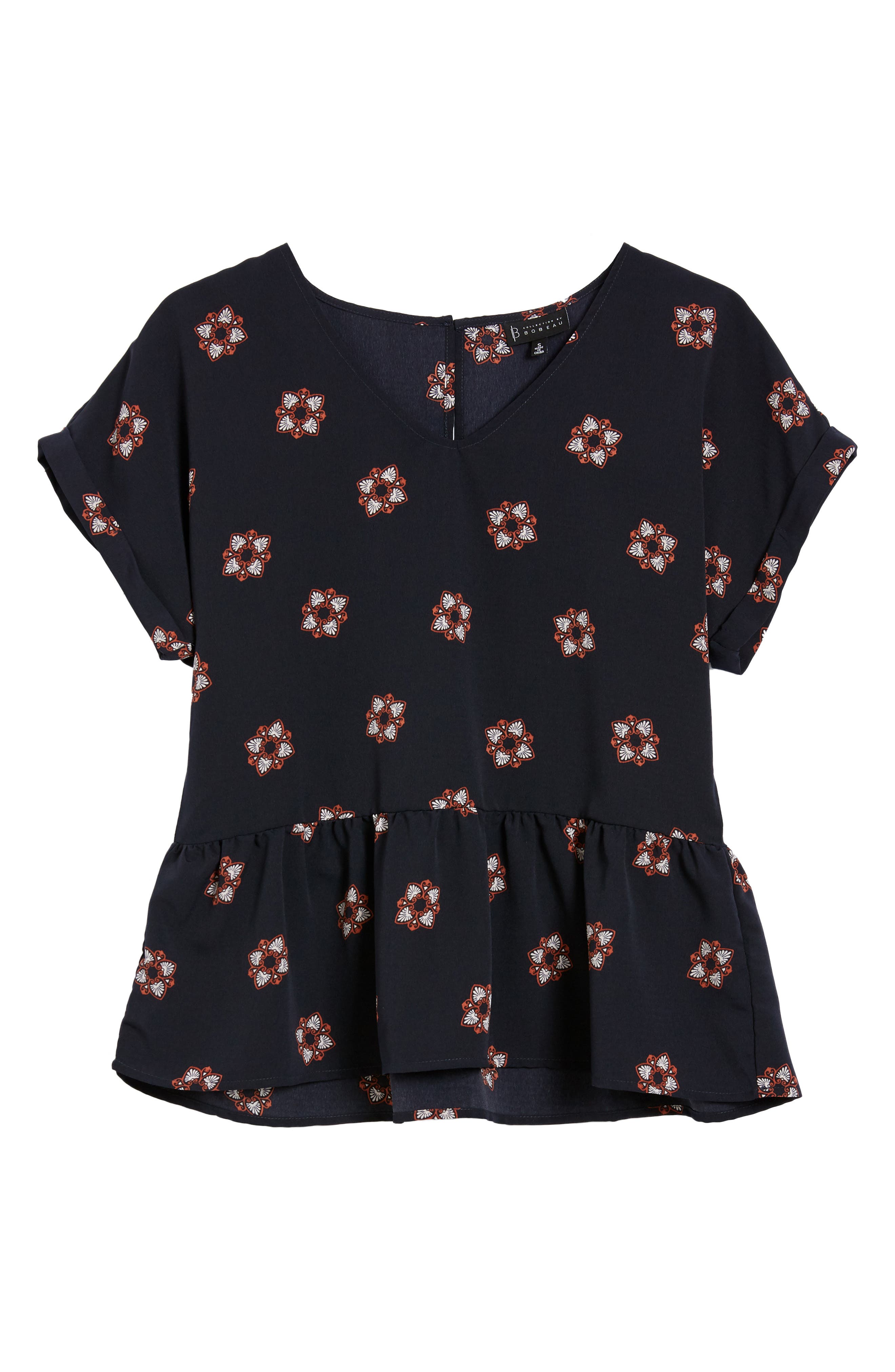 v neck peplum blouse