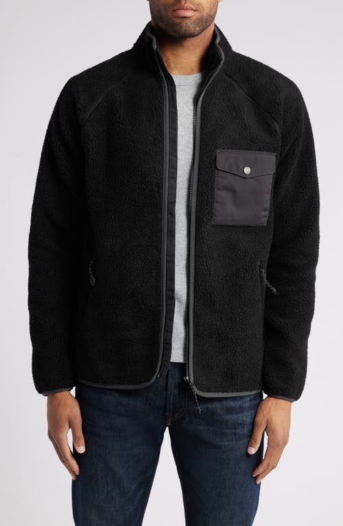 Fjall Raven Fjällräven Vardag Pile Fleece Zip Jacket In Black-dark Grey