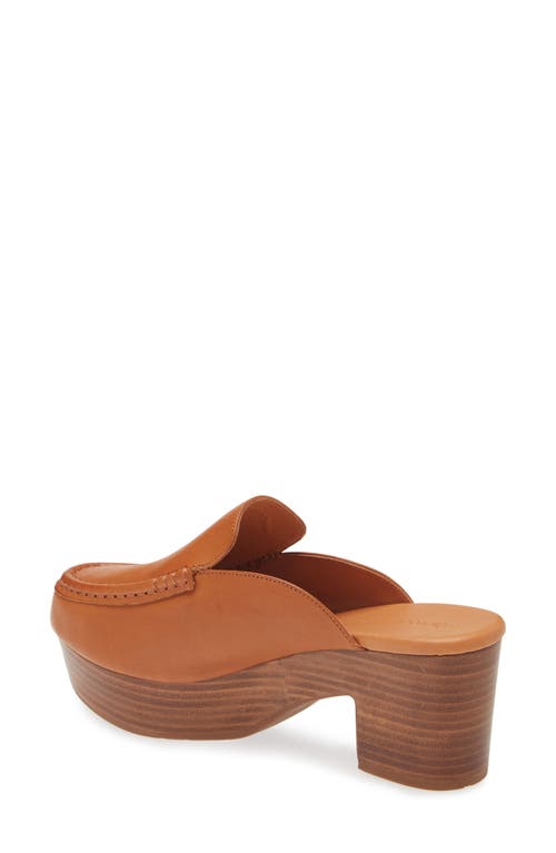 Shop Chocolat Blu Gemm Platform Loafer Mule In Cognac Leather