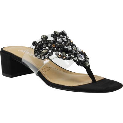 J. Renee Jonette Embellished Slide Sandal B - Black