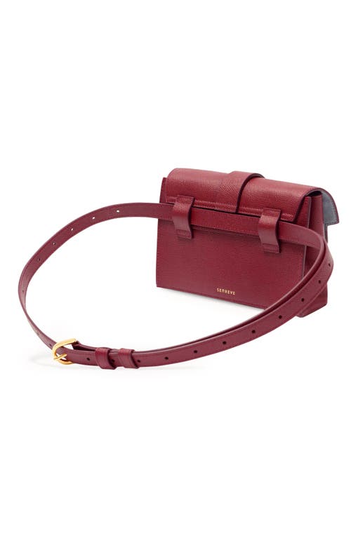 Shop Senreve Aria Belt Bag Pebbled Leather 5-way Convertible Handbag In Merlot