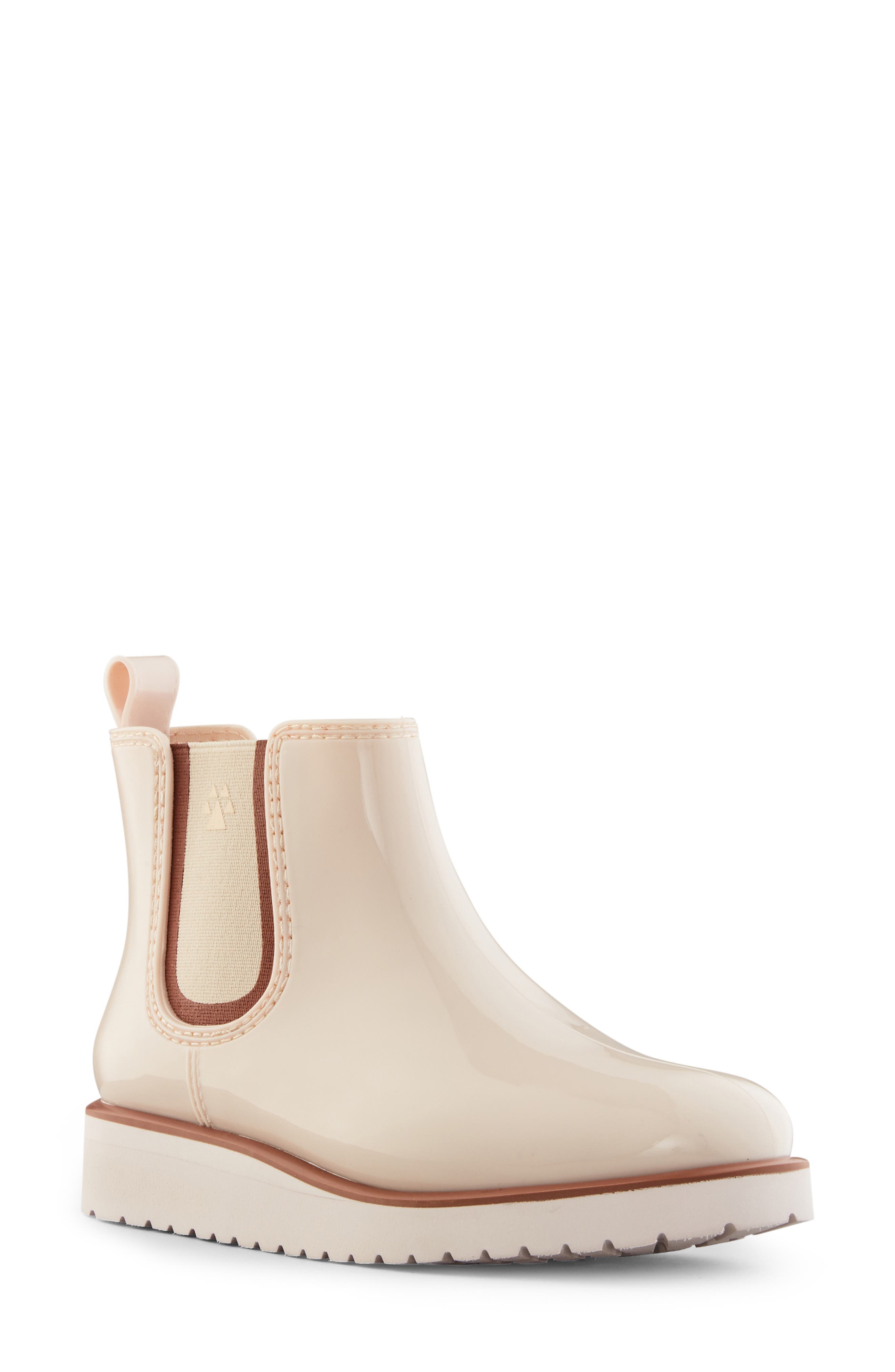 ivory rain boots