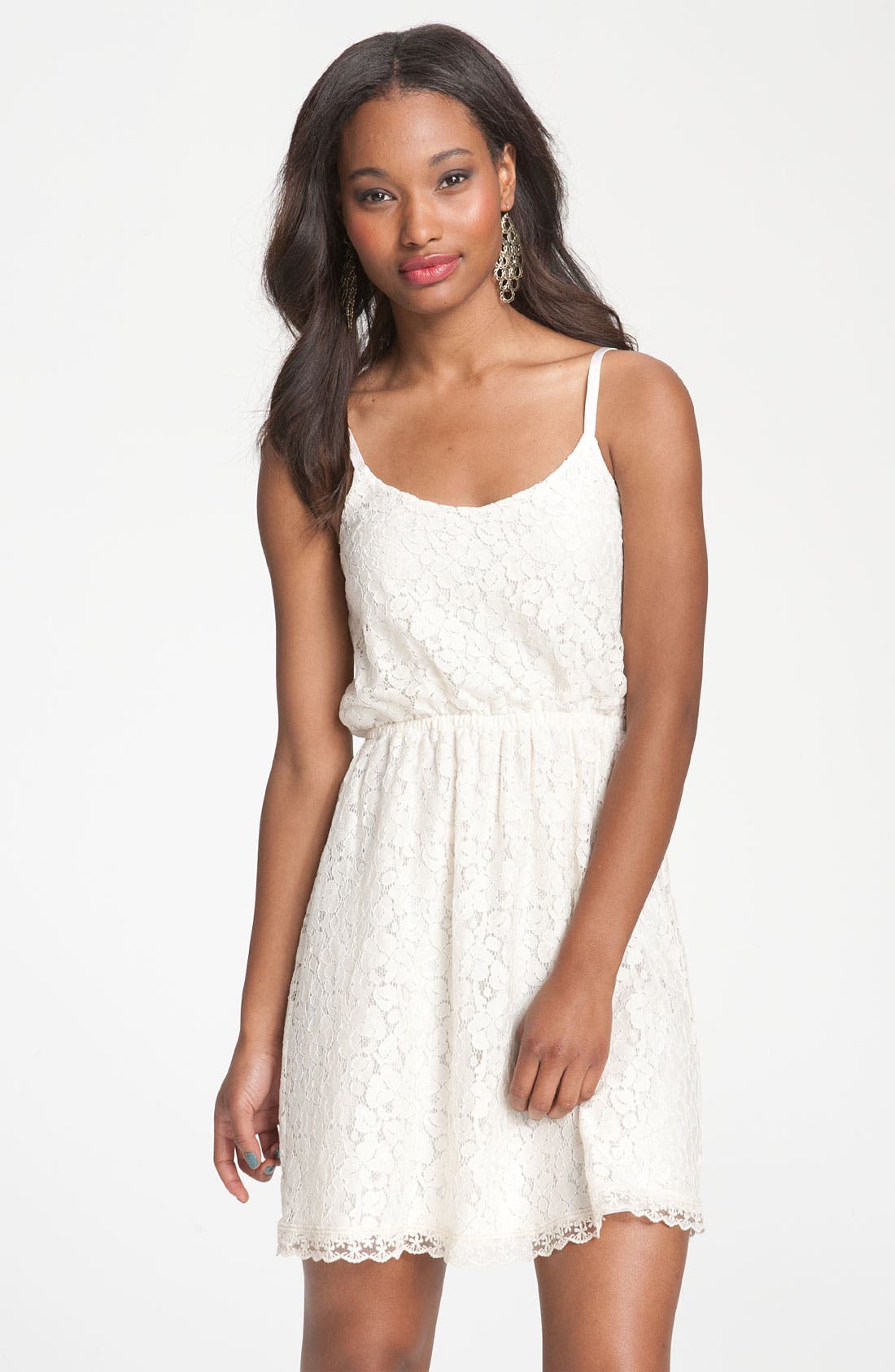 Lush Vintage Lace Camisole Dress (Juniors) Nordstrom