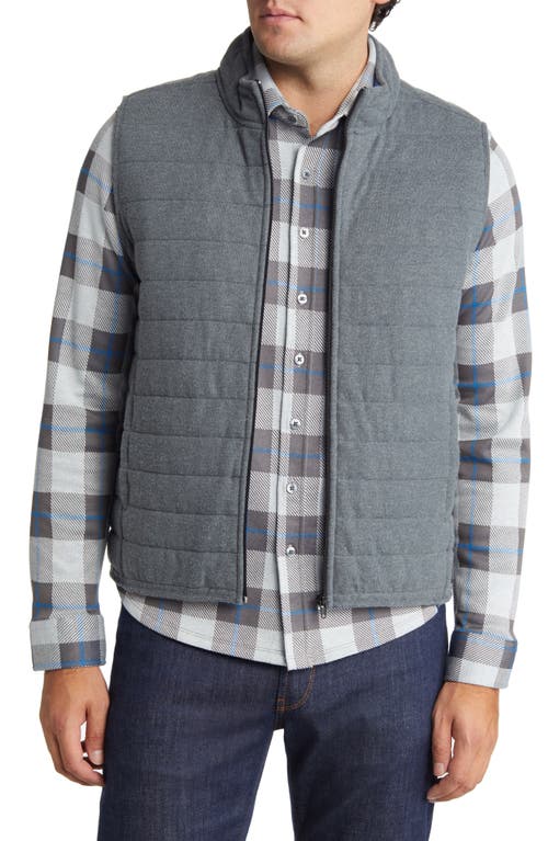 Tech Jersey Puffer Vest in Charcoal