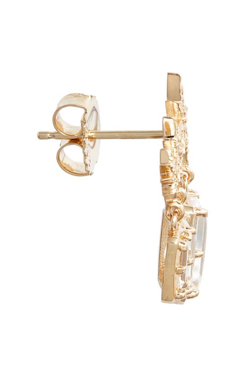 Anzie Women's Aztec 14k Yellow Gold, 0.18 Tcw Diamond & Clear Topaz Ear Crawlers In Yellow Gold