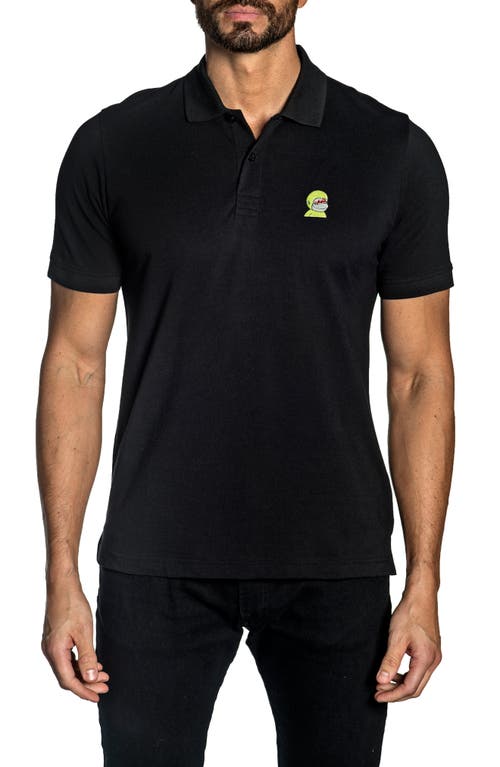 Jared Lang x NFT New World Monks Piqué Polo in Black