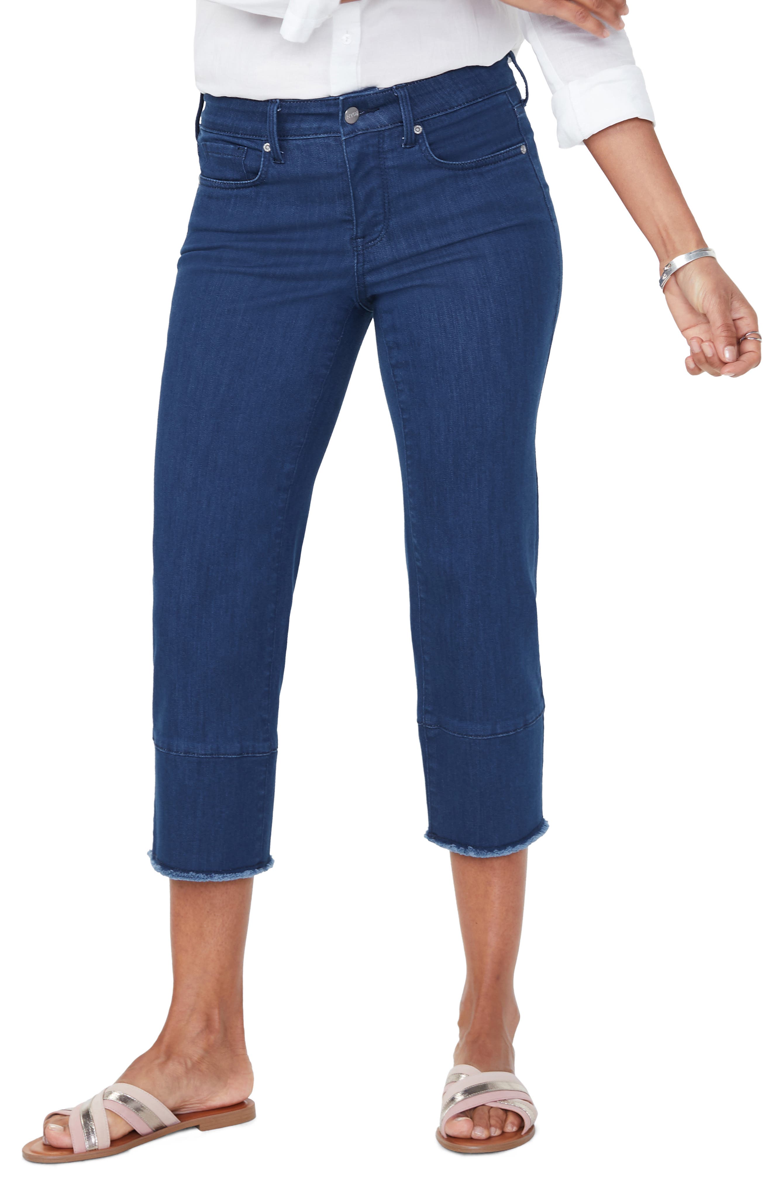 straight capri jeans