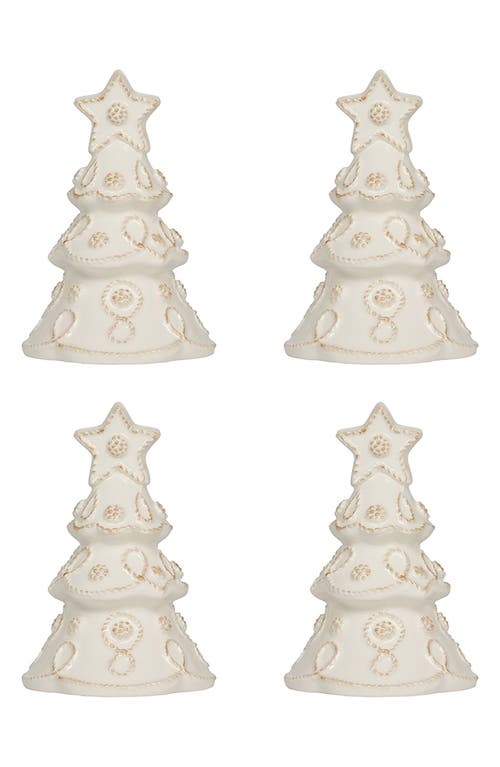 Juliska Berry And Thread North Pole Tree Place Card Holder, Set Of 4 White In Whitewash