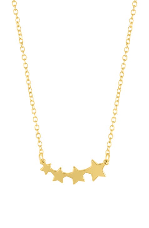 14K Yellow Gold Plated Starburst Necklace