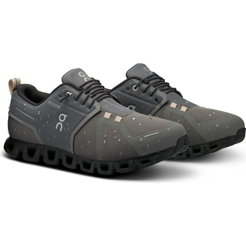On Cloud 5 Waterproof Running Shoe In Asphalt/magnet