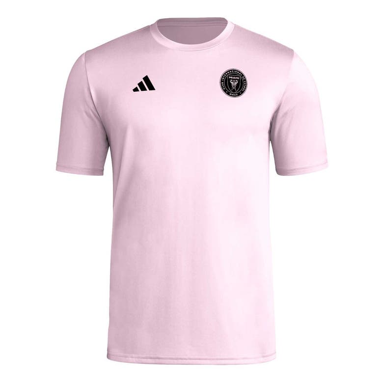Shop Adidas Originals Adidas Lionel Messi Pink Inter Miami Cf Pregame T-shirt