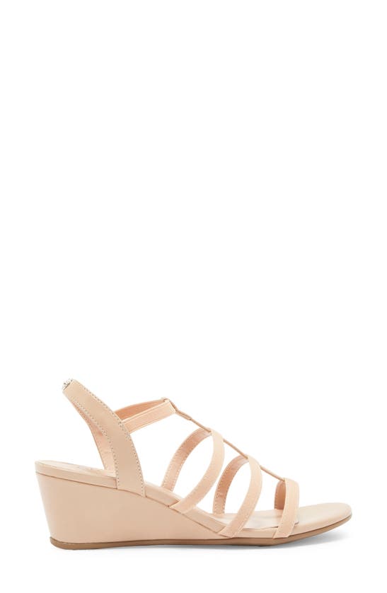 Anne Klein Bijou Strappy Wedge Sandal In Beige