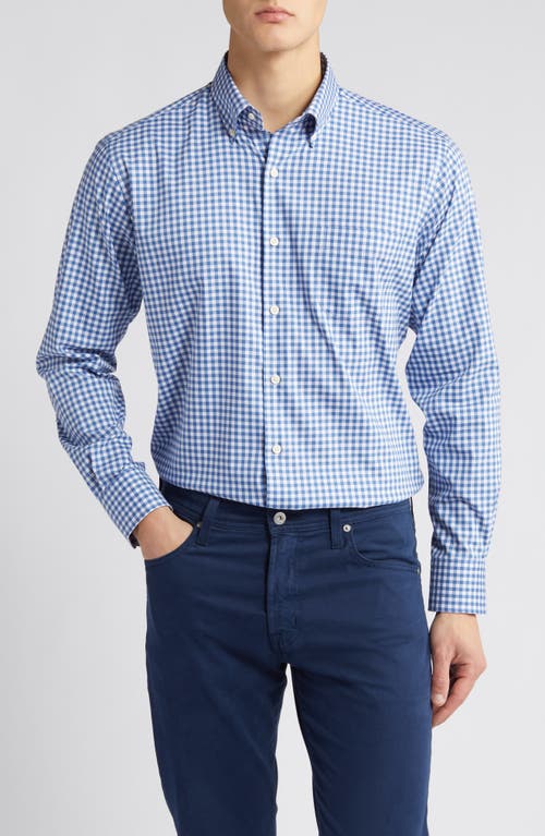 Peter Millar Trenton Crown Lite Stretch Cotton Button-Down Shirt Windsor Blue at Nordstrom,