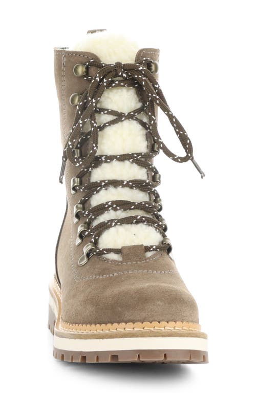 Bos. & Co. Ada Shearling Lace Boot In Taupe In Taupe Suede/merino Wool