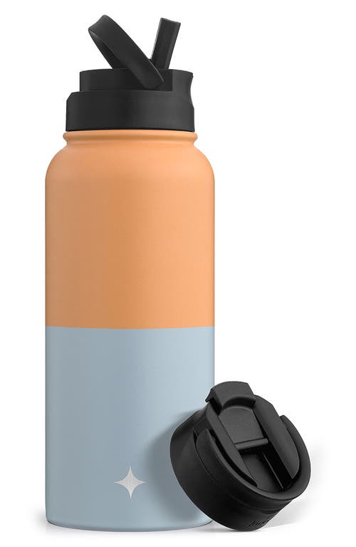 Joyjolt Stainless Steel Water Bottle In Orange/blue