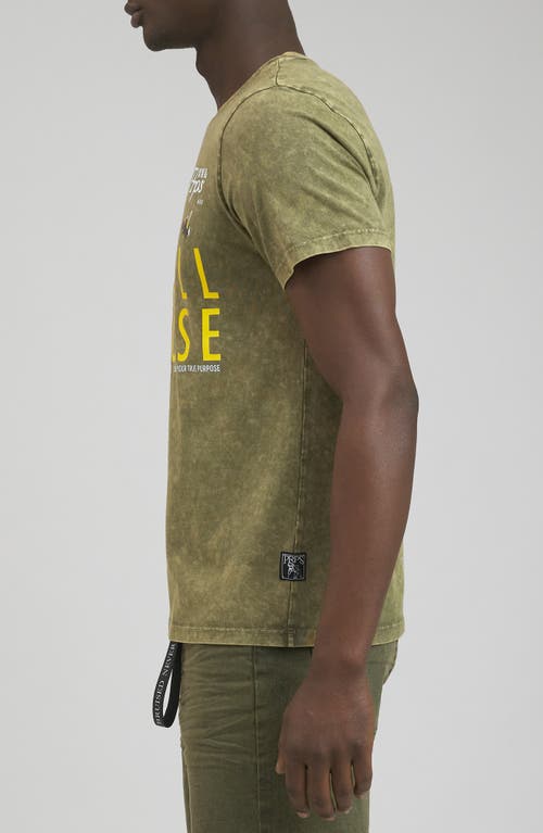 Shop Prps Starved Rock Graphic T-shirt In Army Green