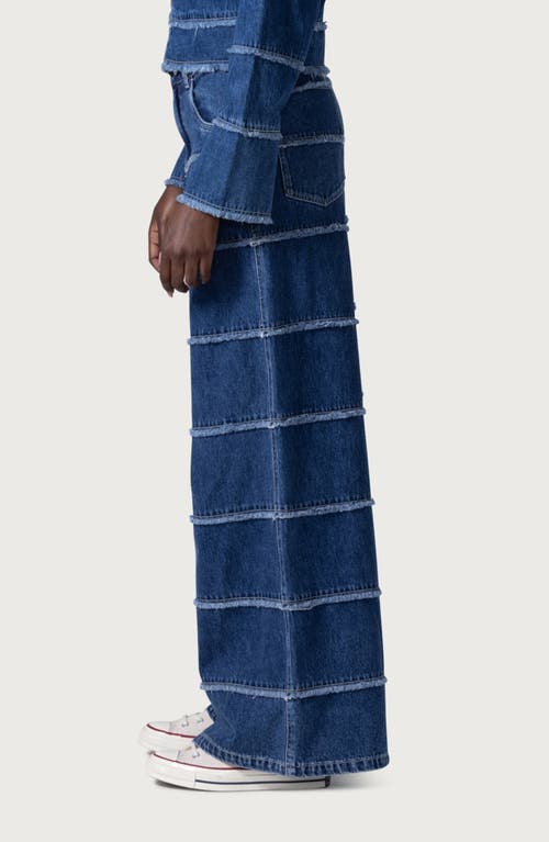 Shop Honor The Gift Paneled High Waist Wide Leg Jeans In Indigo