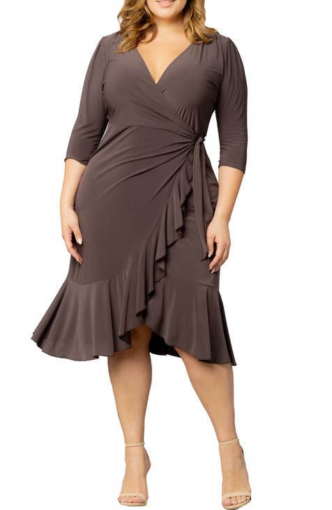 Beige plus best sale size dress