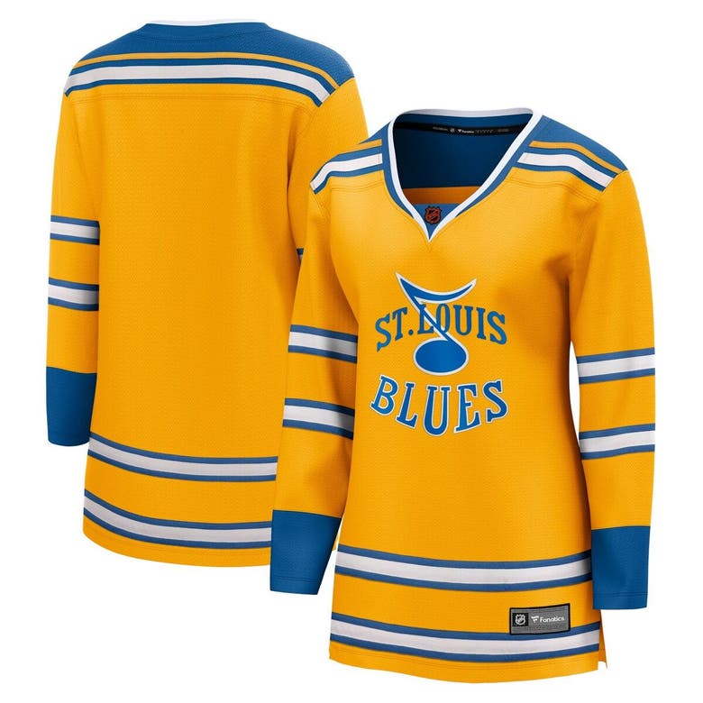 Men's Fanatics Branded Yellow St. Louis Blues Special Edition 2.0 Breakaway  Blank Jersey