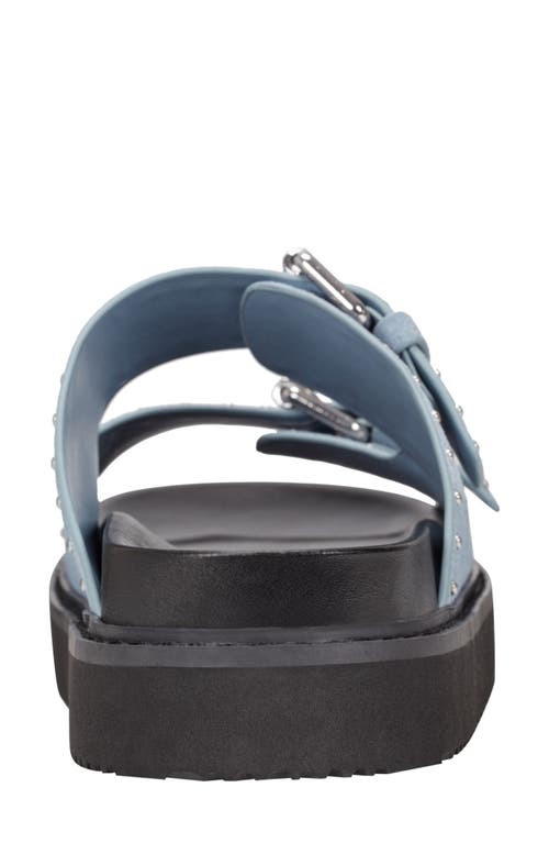 Shop Marc Fisher Ltd Agusta Slide Sandal In Medium Blue