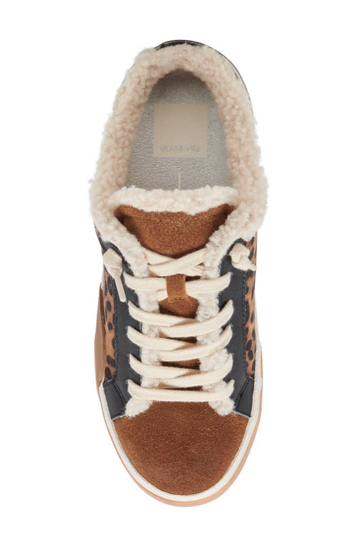 Shop Dolce Vita Zantel Faux Shearling Lined Slip-on Sneaker In Leopard Suede